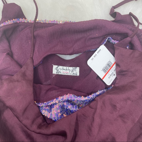 Free People Turn It On Cami Vetiver Bloom Purple - Picture 6 of 6